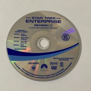 Star Trek Enterprise Season 1 Disc 5 Replacement DVD